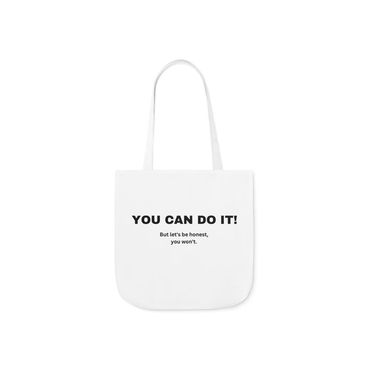 YOU CAN DO IT! Canvas Tote Bag, 5-Color Straps