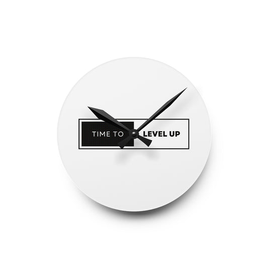 Time to Level Up Acrylic Wall Clock
